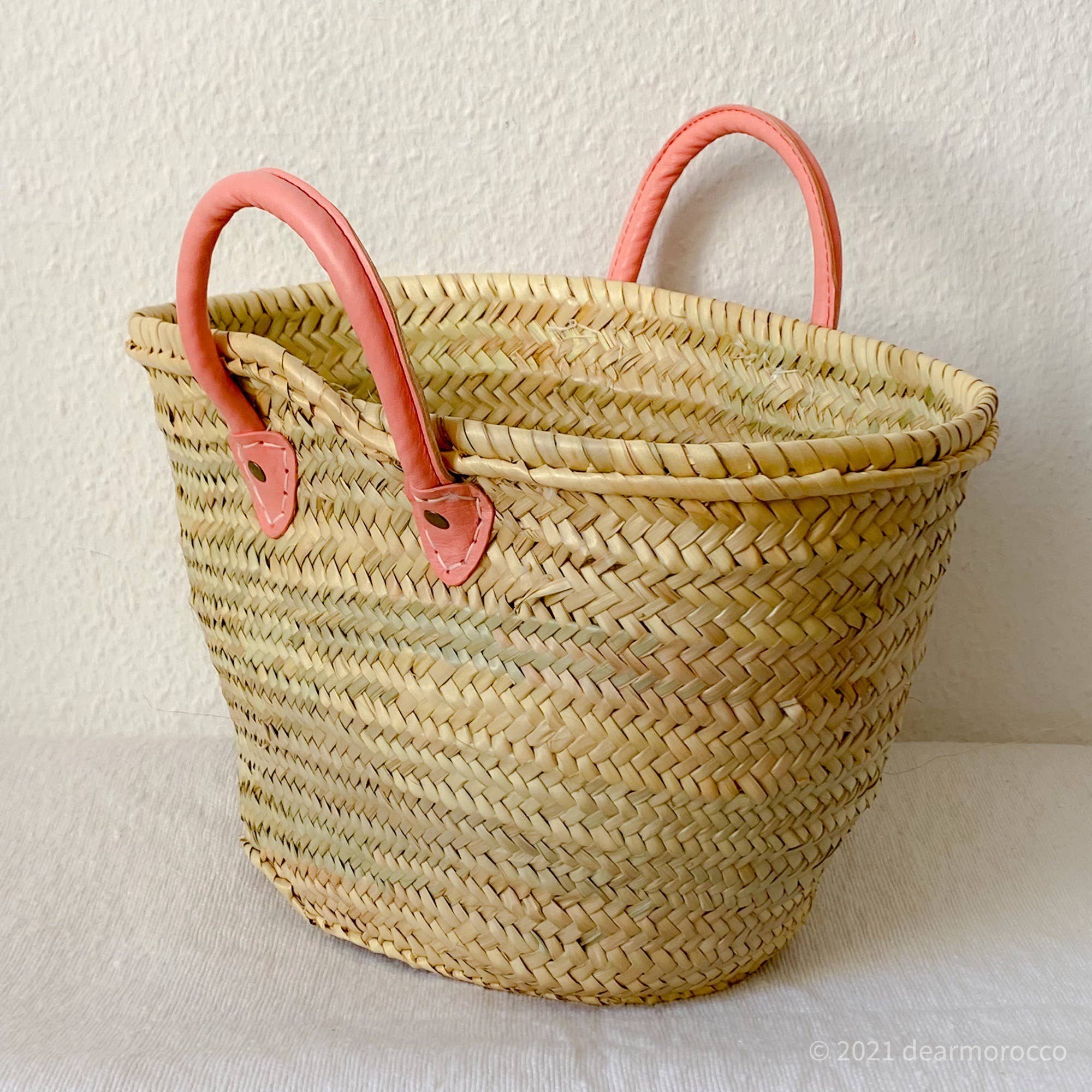dear Morocco - Vente Paniers - Panier de marché français marocain avec petit poignée en cuir8