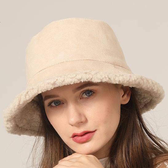 MKS America - Wholesale Bucket Hat - Women's - Winter reversible plush bucket hat2
