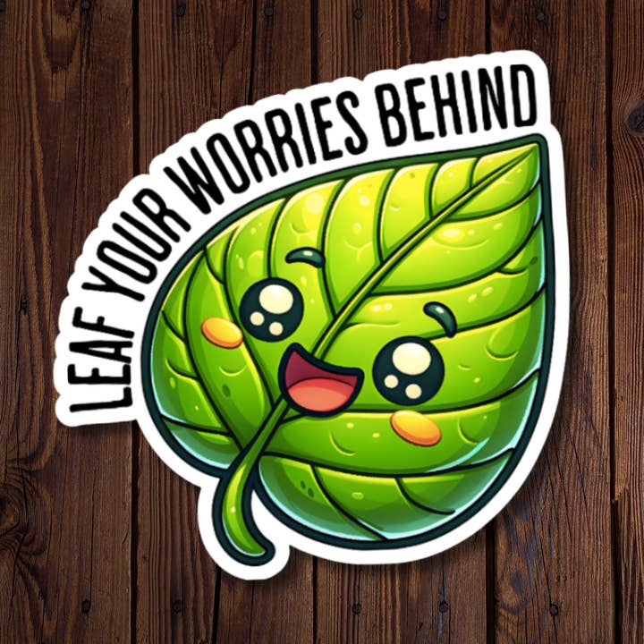 Laat Je Zorgen Achter Sticker voor wholesale door Roxanne Johnston Designs