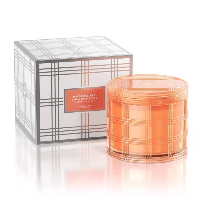 HomeWorx by Slatkin + Co. - Wholesale Jar/Filled Candle - Sparkling Grapefruit 18 oz. Specialty Candle with Gift Box