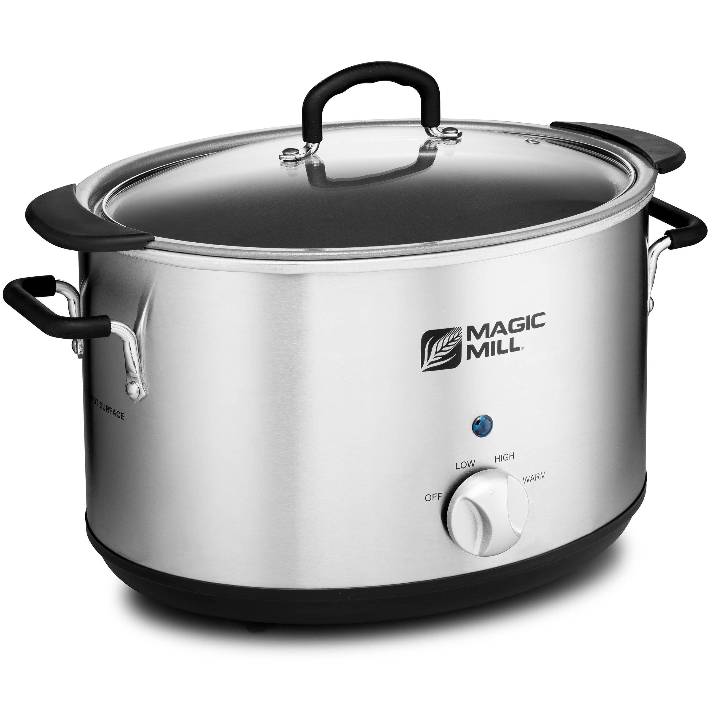 Alpine - Wholesale Cooking Pot - MAGIC MILL 10 QUART OVAL CROCK POT WITH COOL TOUCH HANDLES AND ALUMINUM POT WITH HEAVY DUTY NON-STICK COATING MODEL# MSC10305