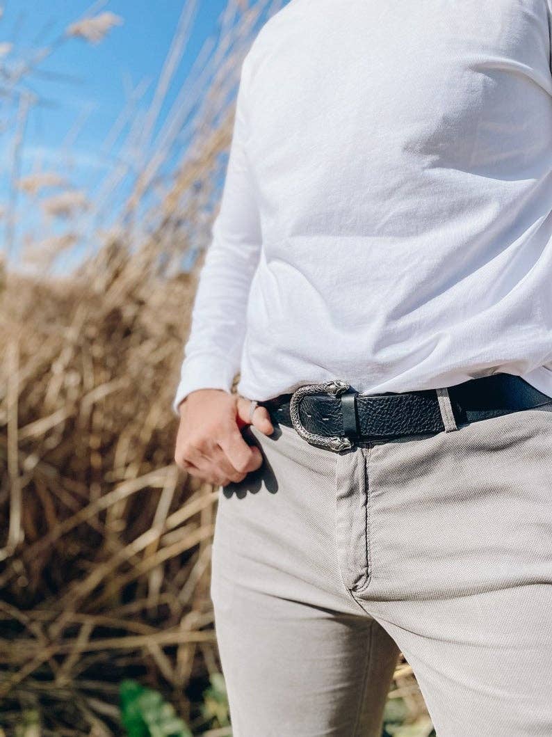 Christina Christi - Venta al por mayor Cinturón - Hombre - Cinturón Hebilla Plata Hombre2