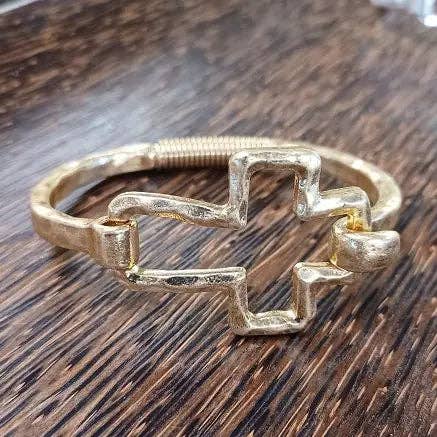 Paco Designs - Wholesale Cuff Bracelet - Beautiful Cross Cuff Bracelet Gold or Silver0