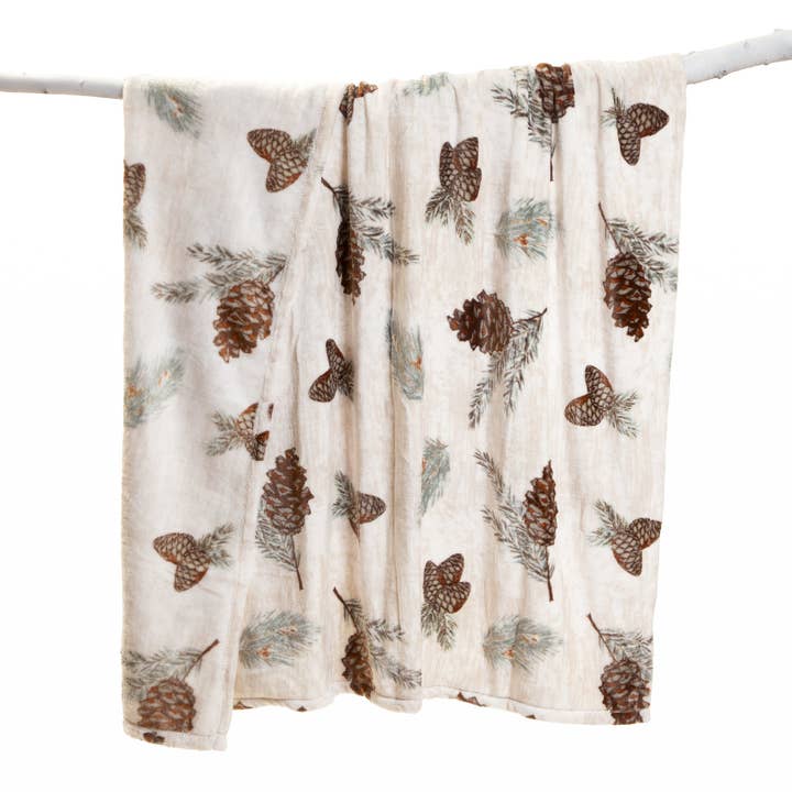 Carstens, Inc. - Wholesale Throw Blanket - Pine Heavy Plush Throw1