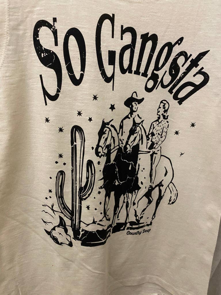 Country Deep Apparel - Vente Débardeur – femme - Débardeur So Gangsta Muscle2