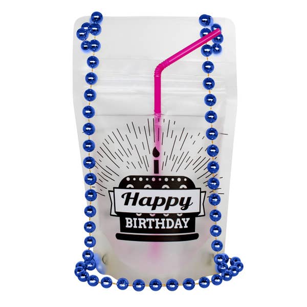 NeckSip - Wholesale Party Favor - Happy Birthday - Draagbare drankzakjes (12 oz | 2-pack)1