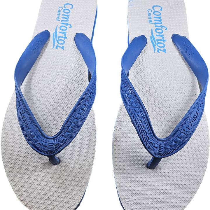 Comfortz Rexona Flat House Slipper, Weiß # Camel für den Großhandel von IGI CANADA