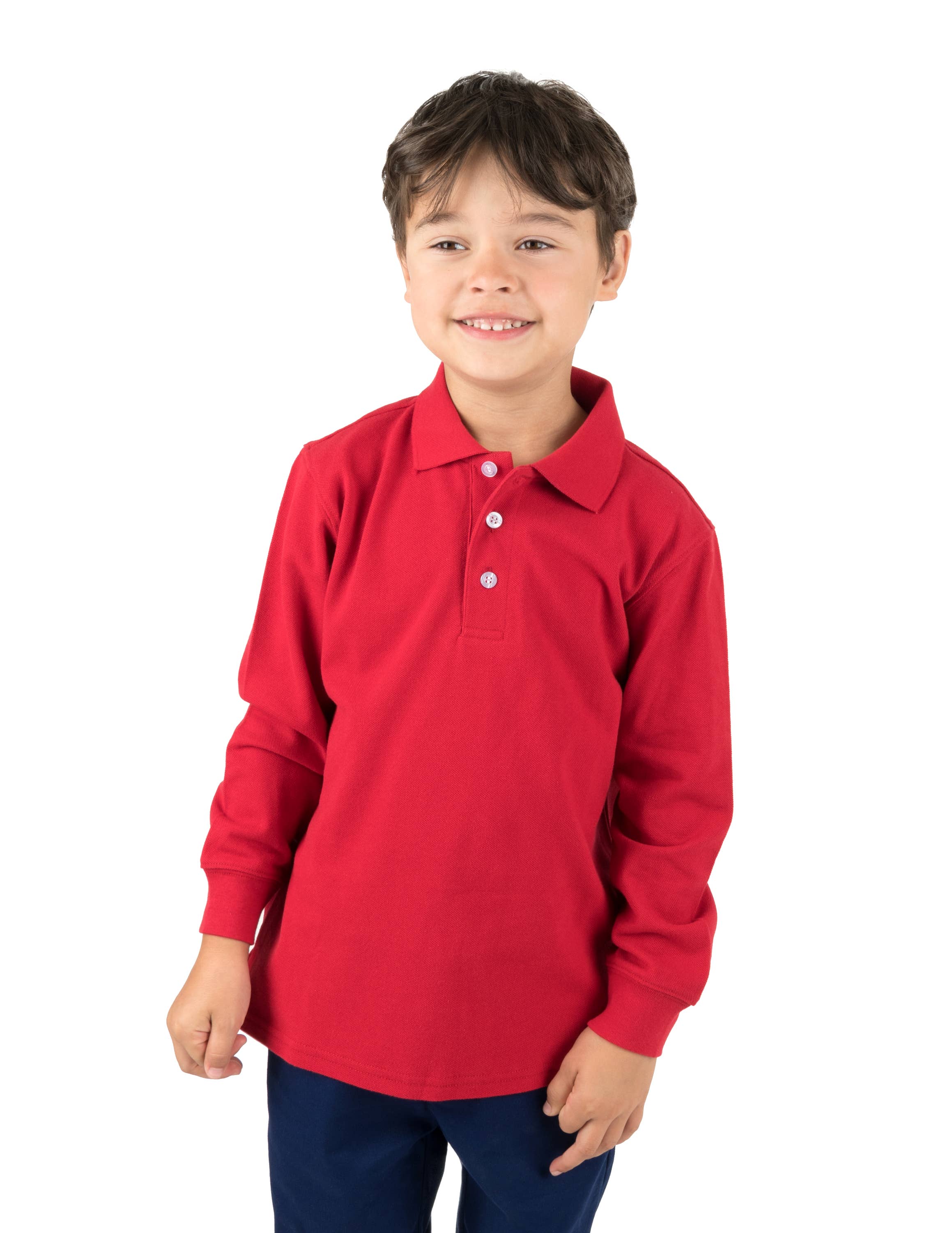 Leveret Pajamas – wholesale T-shirt – Kids – Kids Boys Long Sleeve Cotton Polo Shirt28