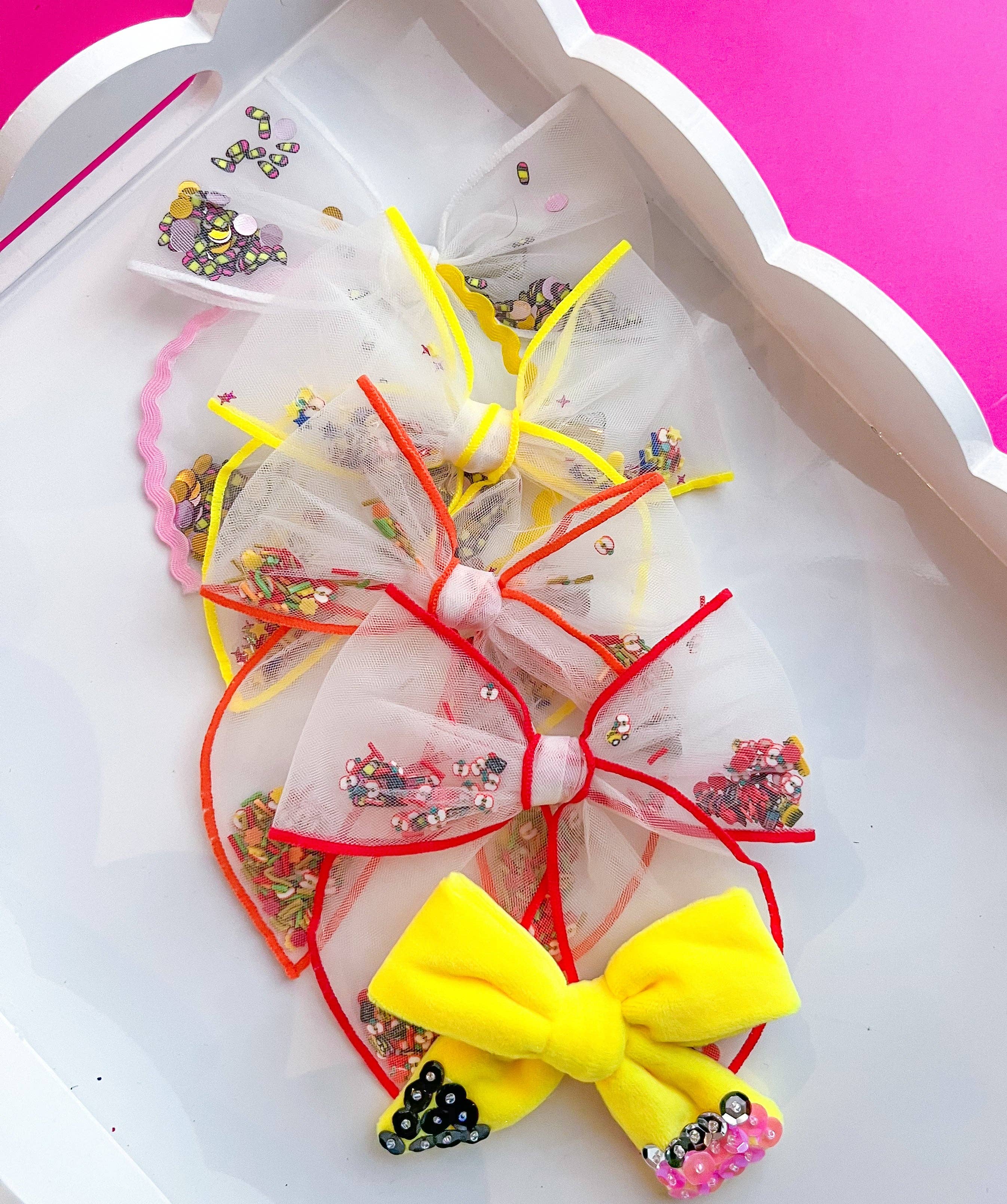 Sparkling New Baby, LLC. – wholesale Hair bow – Kids – First Day Back To School Shaker Bow4