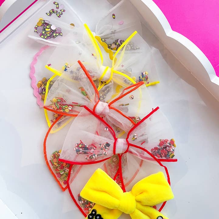 Sparkling New Baby, LLC. - Wholesale Hair bow – Kids - First Day Back To School Shaker Bow4