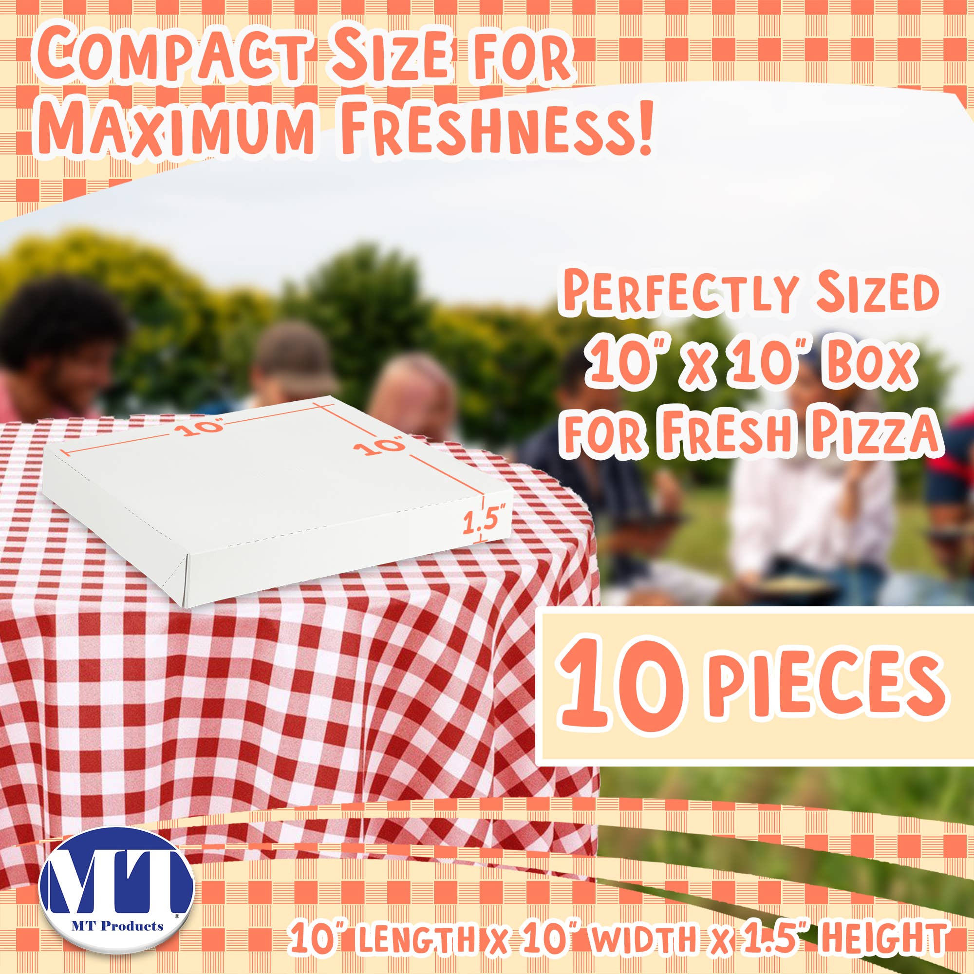 MT Products - Wholesale Food Storage Container - MT Products White Extra Thin Paperboard Pizza Boxes2