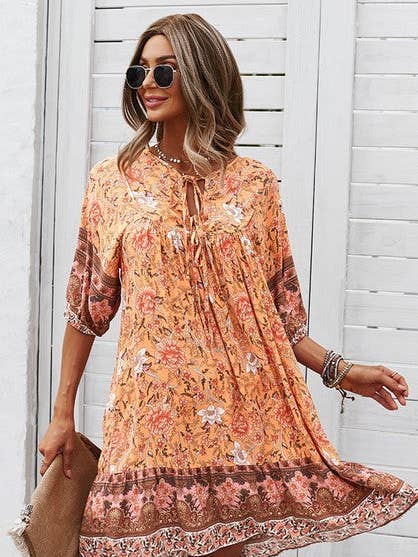 Love, Kuza - Wholesale Dress - Women's - Free Spirit Boho Bloom Dress