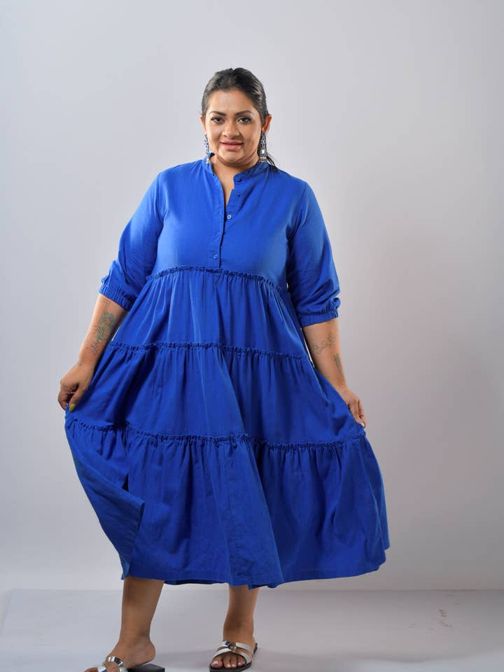 Ladies Panel Linen Dress for wholesale by Double XL