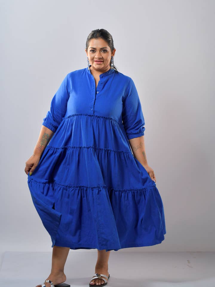 Ladies Panel Linen Dress for wholesale by Double XL