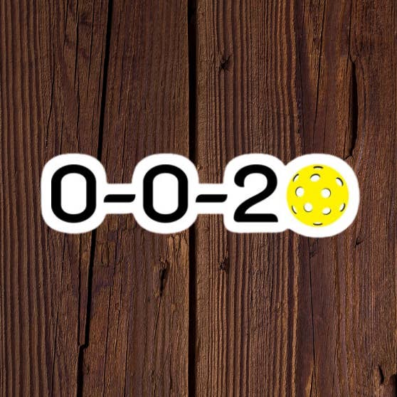 0-0-2 pickleball ball sticker for wholesale by Kase Wear