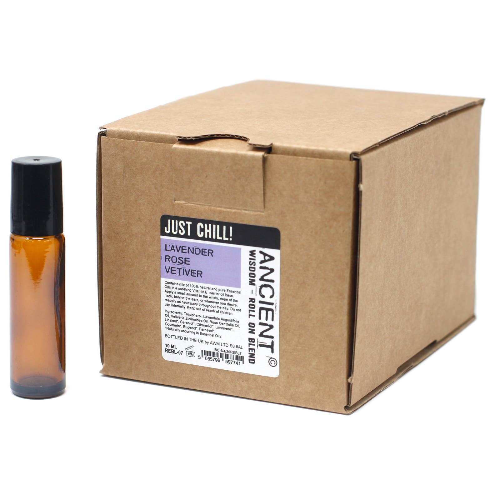 AW Aromatics Limited - Wholesale Essential Oil Roll-On - 10ml Roll On Essential Oil Blend ''Just Chill'' White Label2