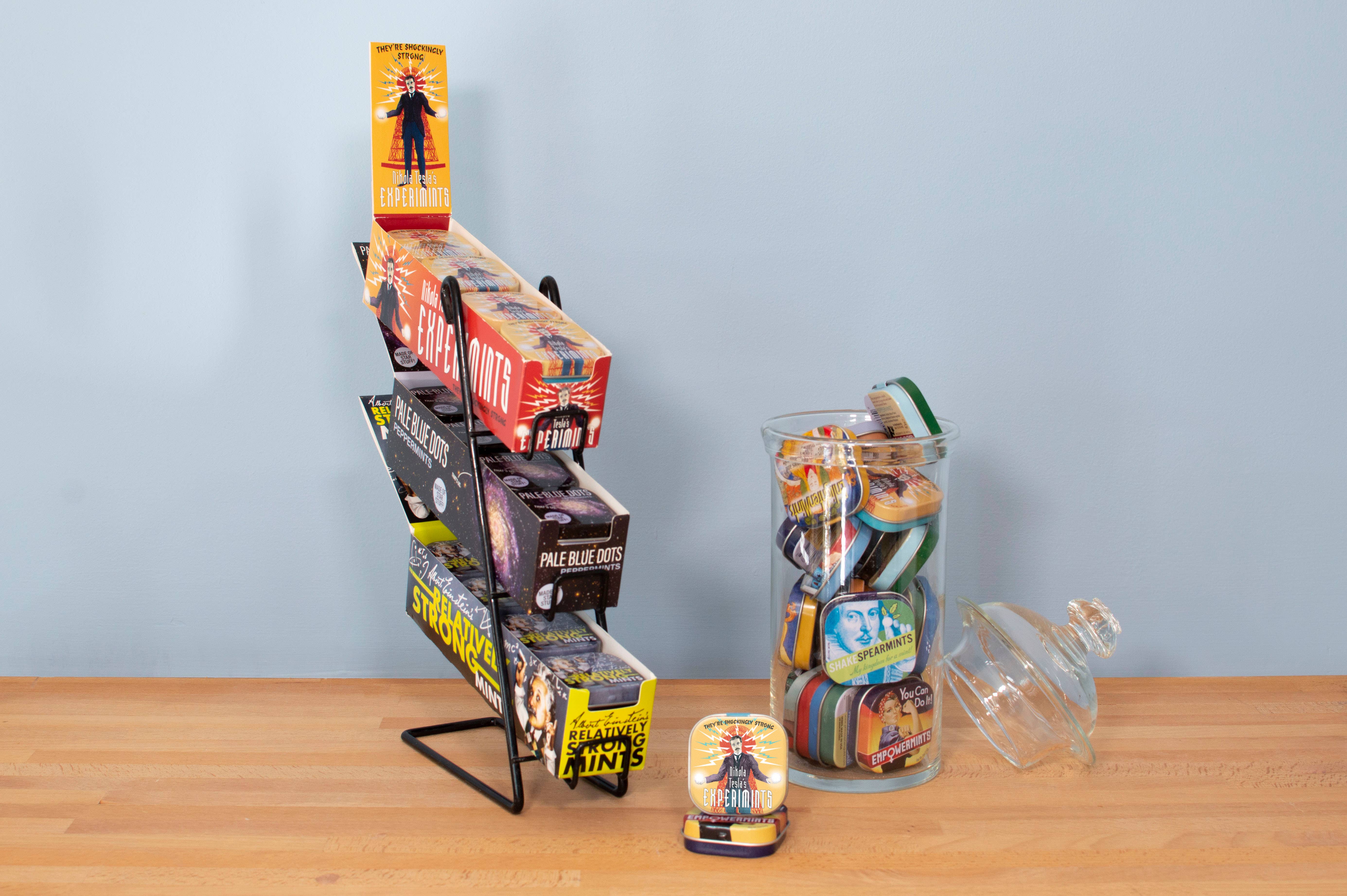 Unemployed Philosophers Guild – Pastilhas por atacado – Experimints de Nikola Tesla - Pastilhas de Hortelã em Lata Reutilizável3