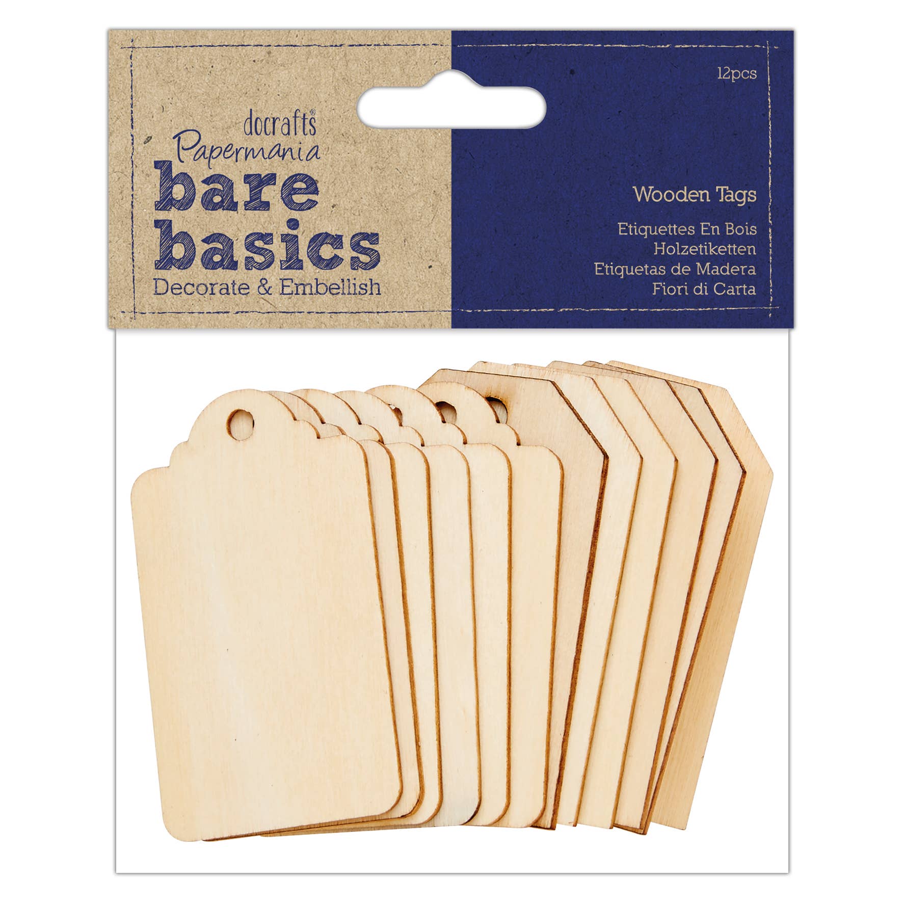 West Design Products – wholesale Gift tag – Bare Basics - Wooden Tags (12pcs)0
