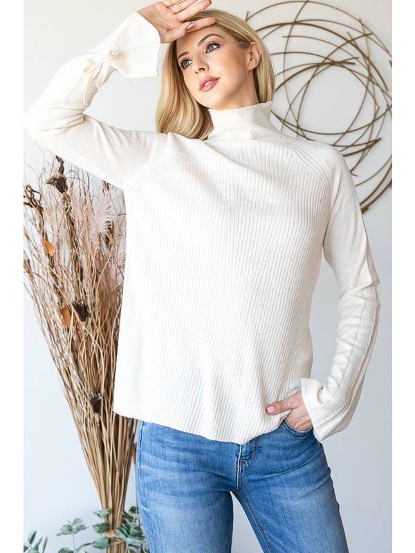 HEIMISH - Vendita all'ingrosso Top in maglia - Donna - LP137 COLLO ALTO MANICA LUNGA CON DETTAGLIO FIOCCO8