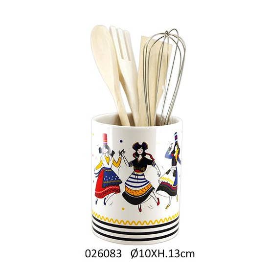 Utensil Holder + Utensil 'Madenn' Ø10 X H.13 cm for wholesale by Faye