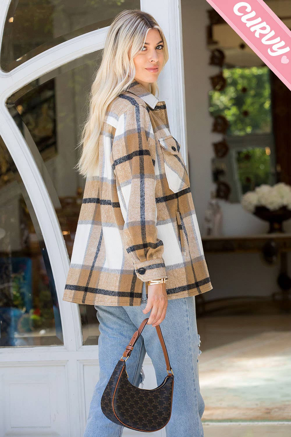 Sweet Lovely by Jen - Wholesale Shirt Jacket/Shacket - Women's - OUTERWEAR PLUS SIZE  FLANNEL  SHACKET 17