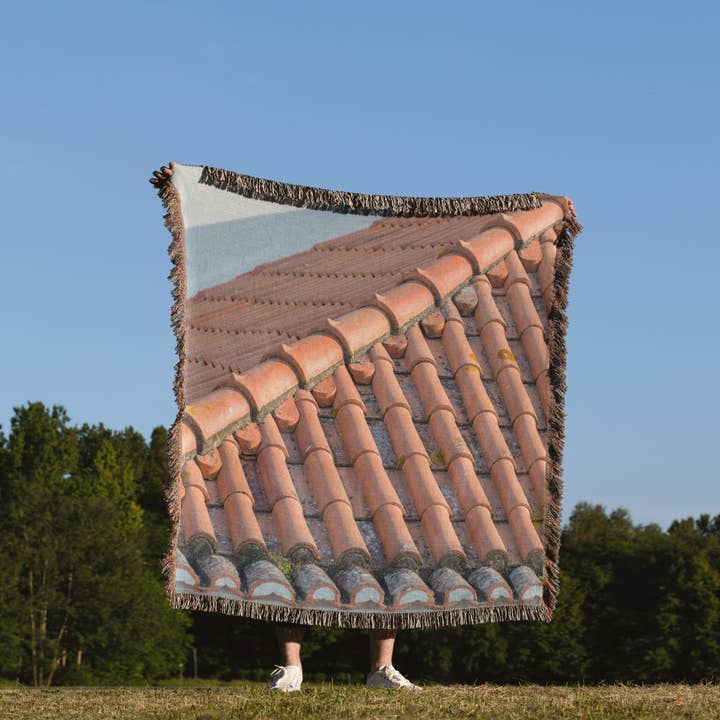 3dRose - Wholesale Throw Blanket - 3dRose, Portugal, Lisbon, red tile roof, Blanket1