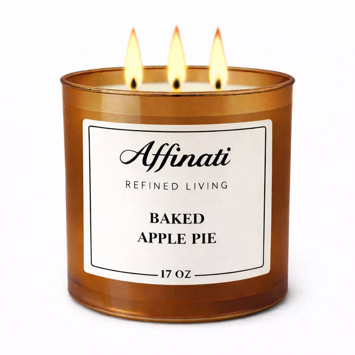 3-Wick Baked Apple Pie Candle for wholesale by Affinati