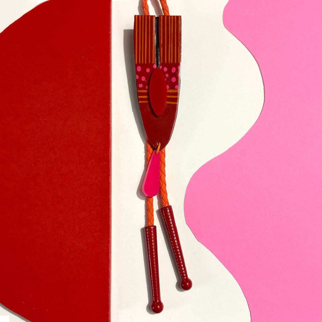 Audacious Studio - Wholesale Woven Necklace - Atomic Luau Bolo Tie2