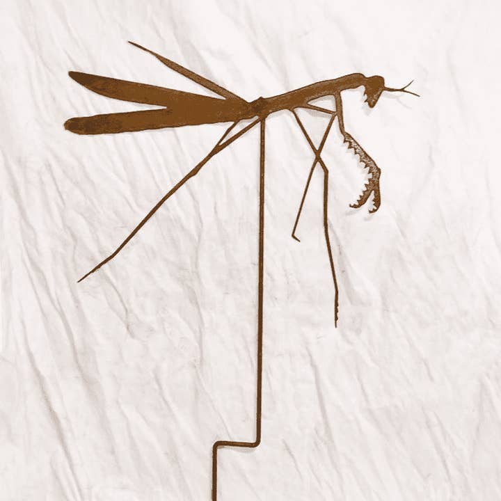 Rustica Ornamentals - Wholesale Garden/Lawn Stake - Praying Mantis Garden Stake