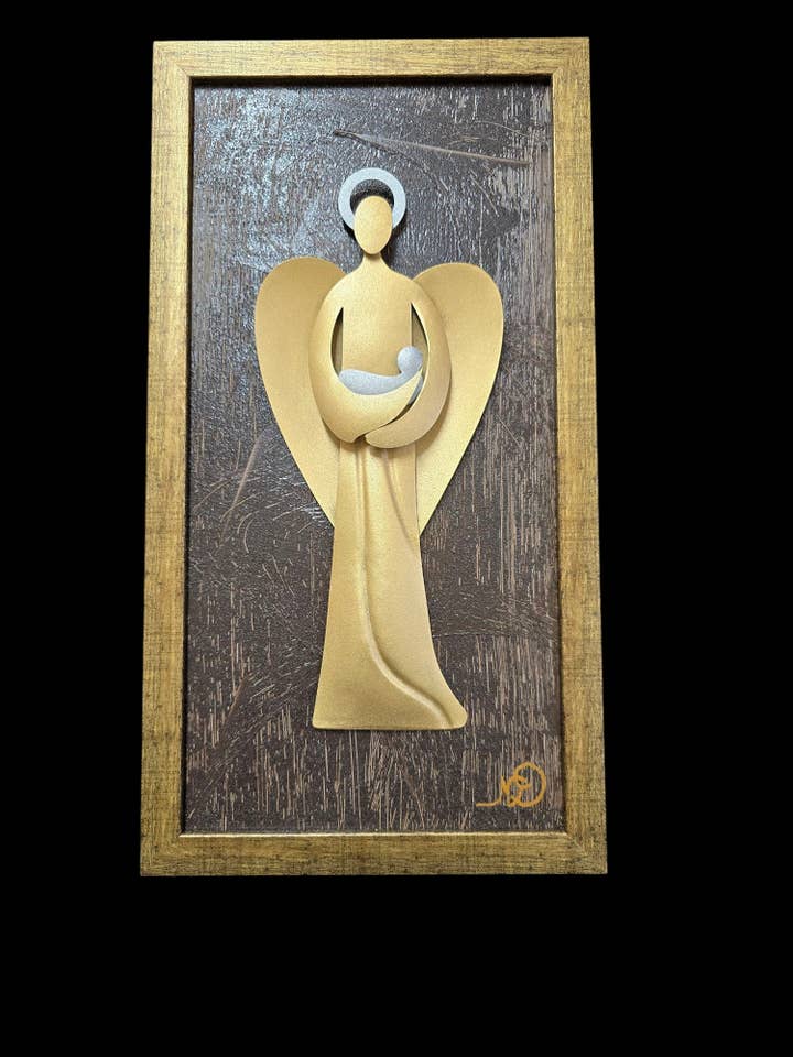Handmade Madonna and Child – Imported from Crete, Framed for wholesale by 2 Greeks Inc