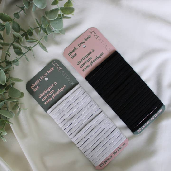 Love Attack - Wholesale Hair Tie - Organic Plastic Free Biodegradable Hair Ties - 20 Pack