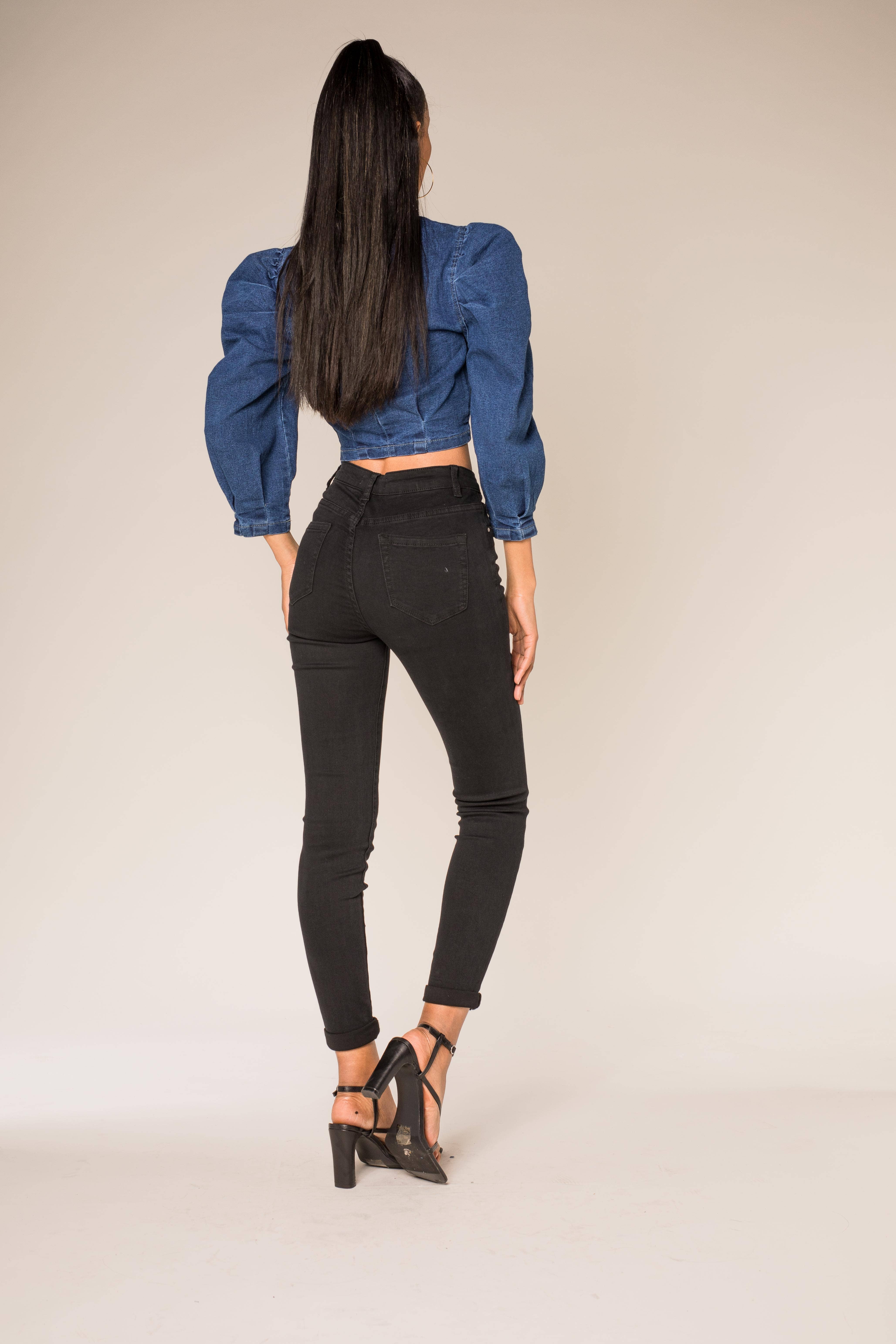 Nina Carter – Engroshandel Jeans - Dame – P078 stretch skinny bukser med høj talje15