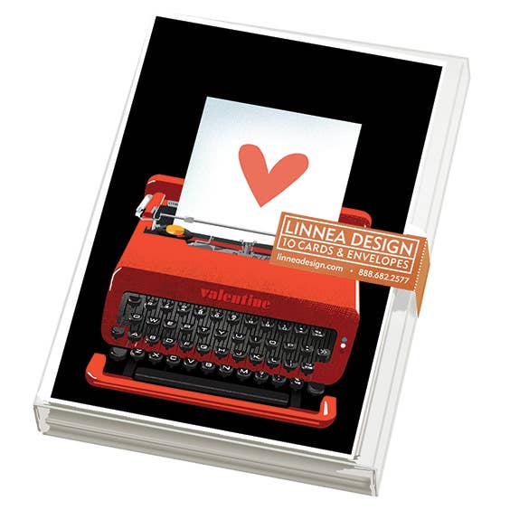 Linnea Design - Wholesale Stationery/Notecard Set - Typewriter Blank Notecard set