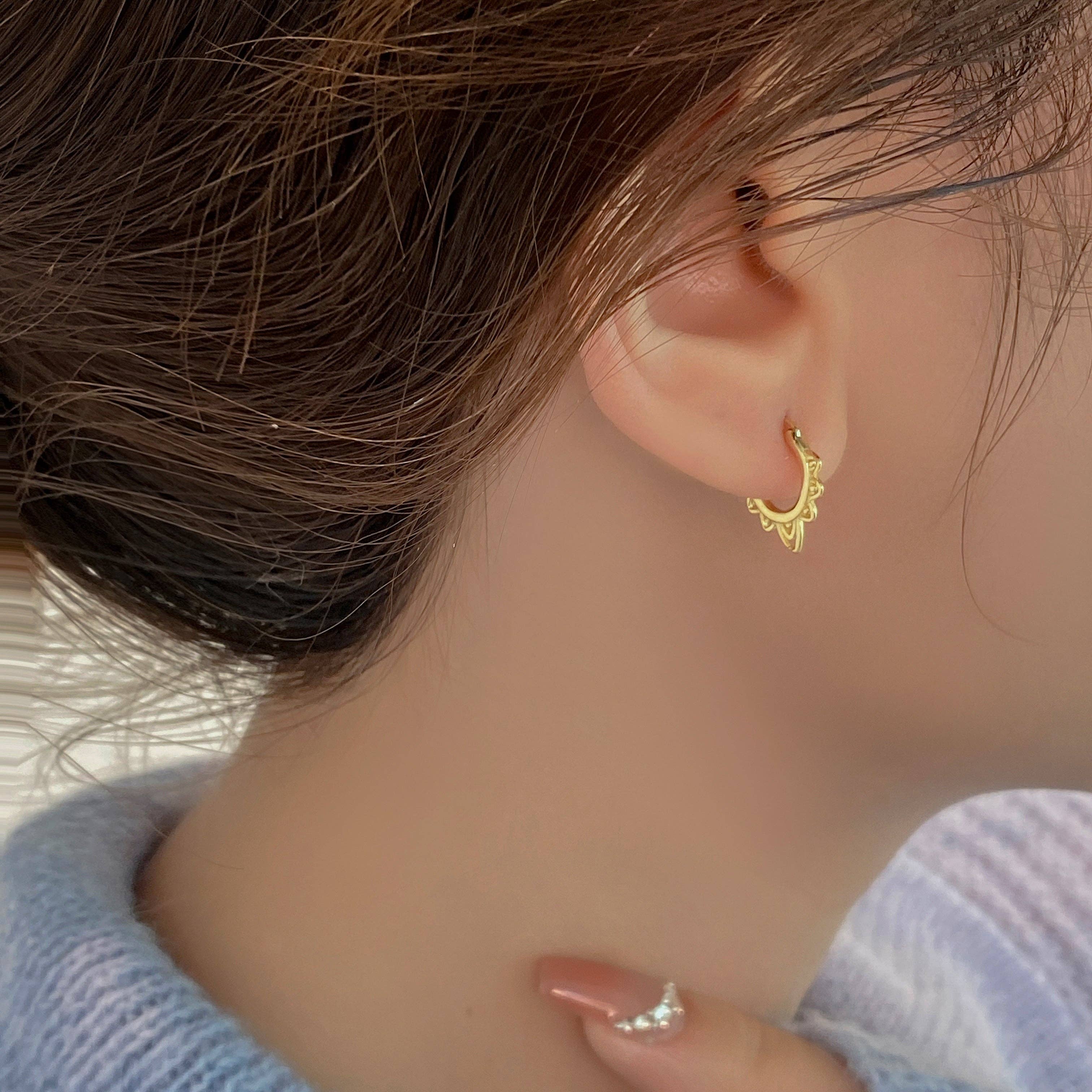 happyzzzsu - Vendita all'ingrosso Orecchini a cerchio - Orecchini a Cerchio in Argento Sterling 9253