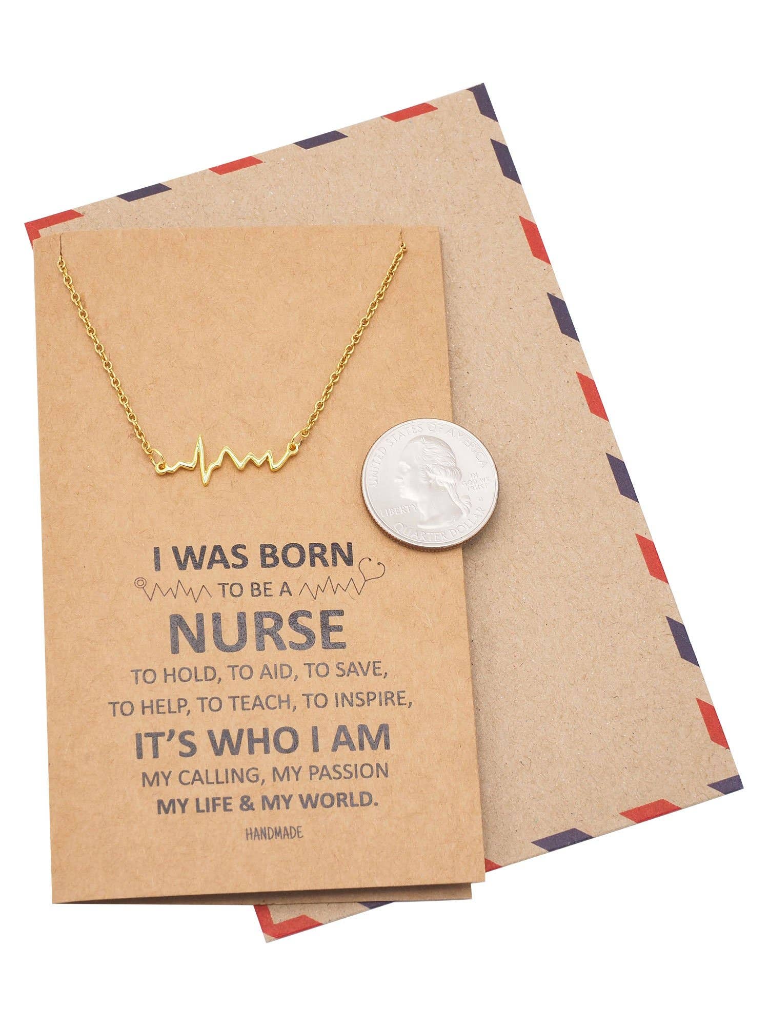 Quan Jewelry - Wholesale Pendant/Charm Necklace - Macaria Electrocardiogram Heartbeat Necklace, Nurse Gifts14