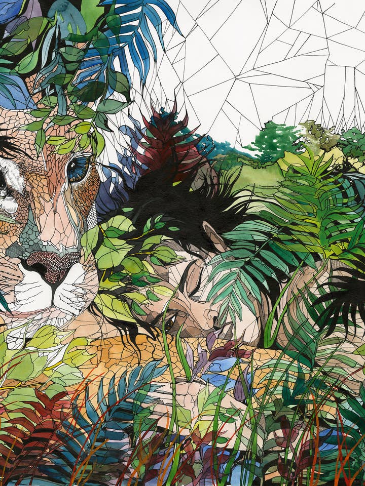 Raised By Wild Cats card for wholesale by Mattie Rose Art