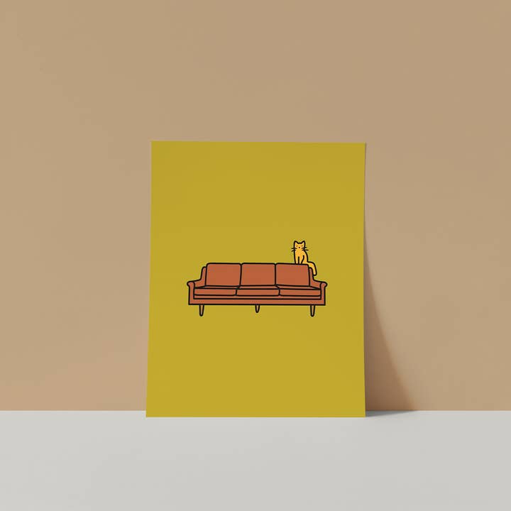 Mid Century Meowdern Print for wholesale by Holden Mesk