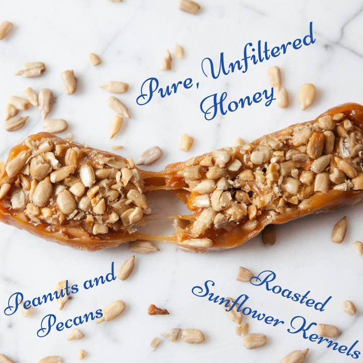 Honey Bunchie, LLC - Wholesale Snack Bar - Bon Bee Gourmet Honey Bar, Peanut Pecan (12 ct)2