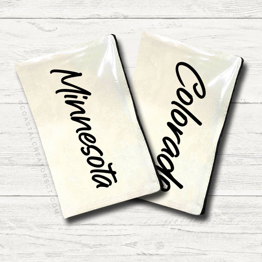 Coastal Creators of Connecticut - Wholesale Pouch - Women's - Personalized State Name Canvas Travel Bags (Packaged)6