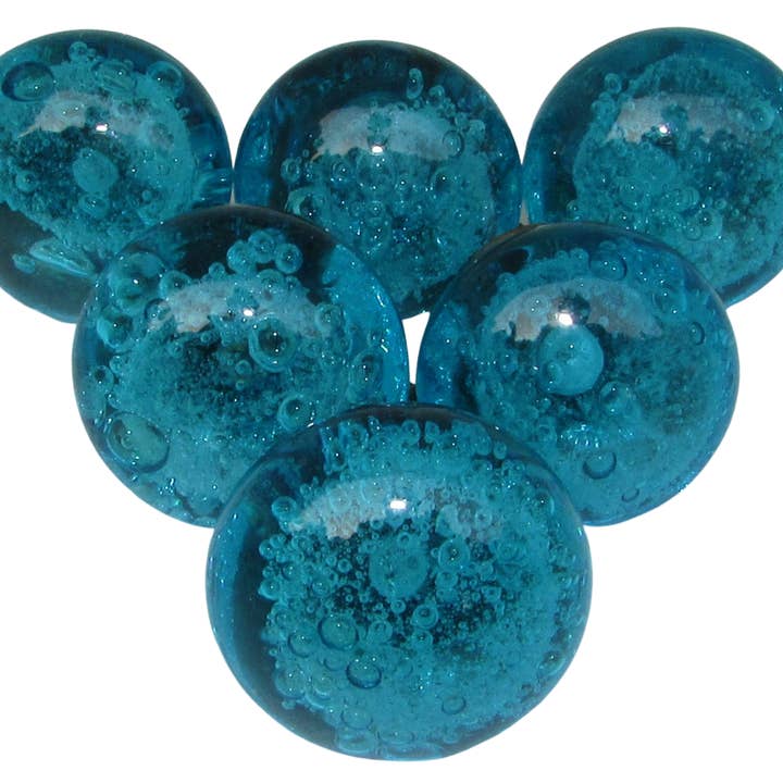 Plutus imports - Vendita all'ingrosso Manopola/pomello - Pomello e maniglia per cassetto Sea Glass, in vetro colorato Orb Kn