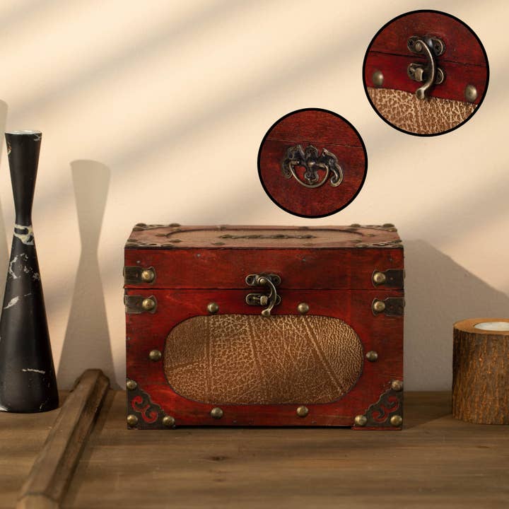 Quickway Imports - Wholesale Recipe Box - Decorative Vintage Wooden Index and Recipe Card Box5