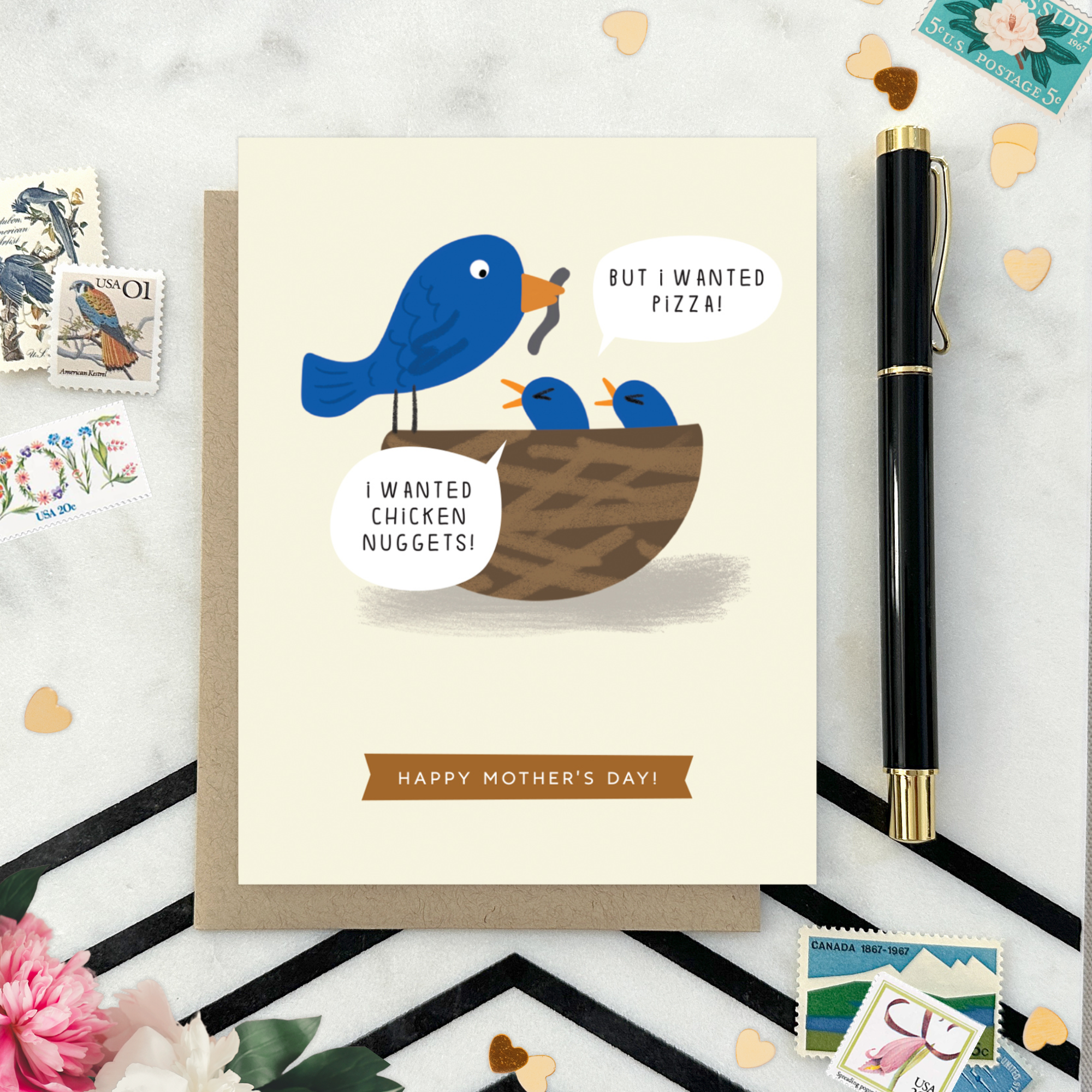 Barone and Co. - Wholesale Mother's Day Card - Mom Bird Dinner Card4