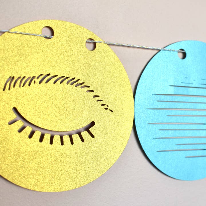 thekitcut - Vente Fanion/guirlande - Guirlande des 10 fléaux de la Pâque | Décoration de fête juive3