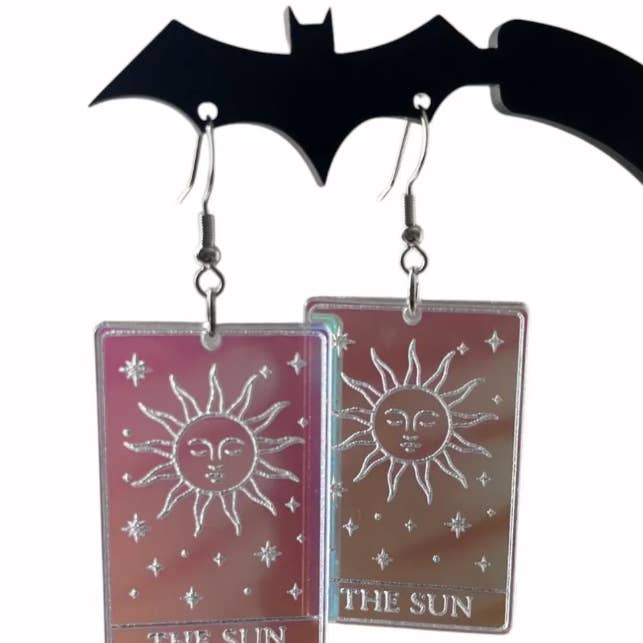 Brincos de Cartas de Tarot Iridescentes por atacado de Cherry Moonlight Co