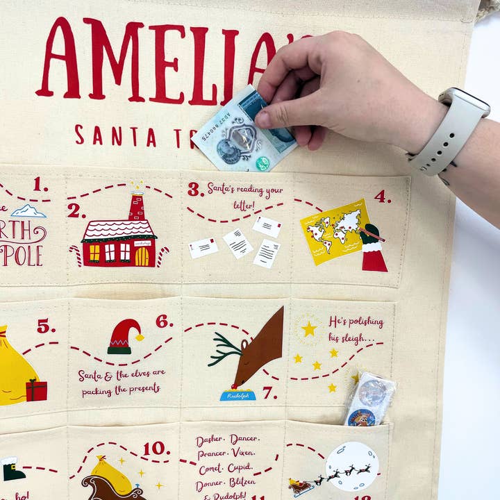 PersyBoo - Wholesale Advent Calendar - Personalised Fabric Christmas Advent Calendar - Santa Tracker9