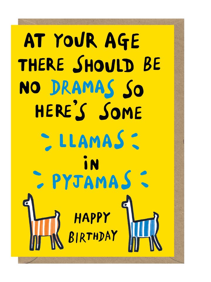 Llamas fødselsdag - Hilsenkort for engroshandel hos Earlybird Designs