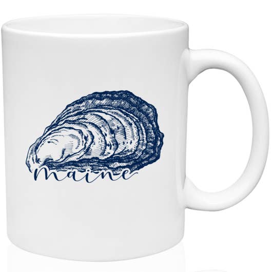 Hemlock Ridge Designs - Wholesale Coffee Mug - Maine Oyster Mug, 11 oz, White1