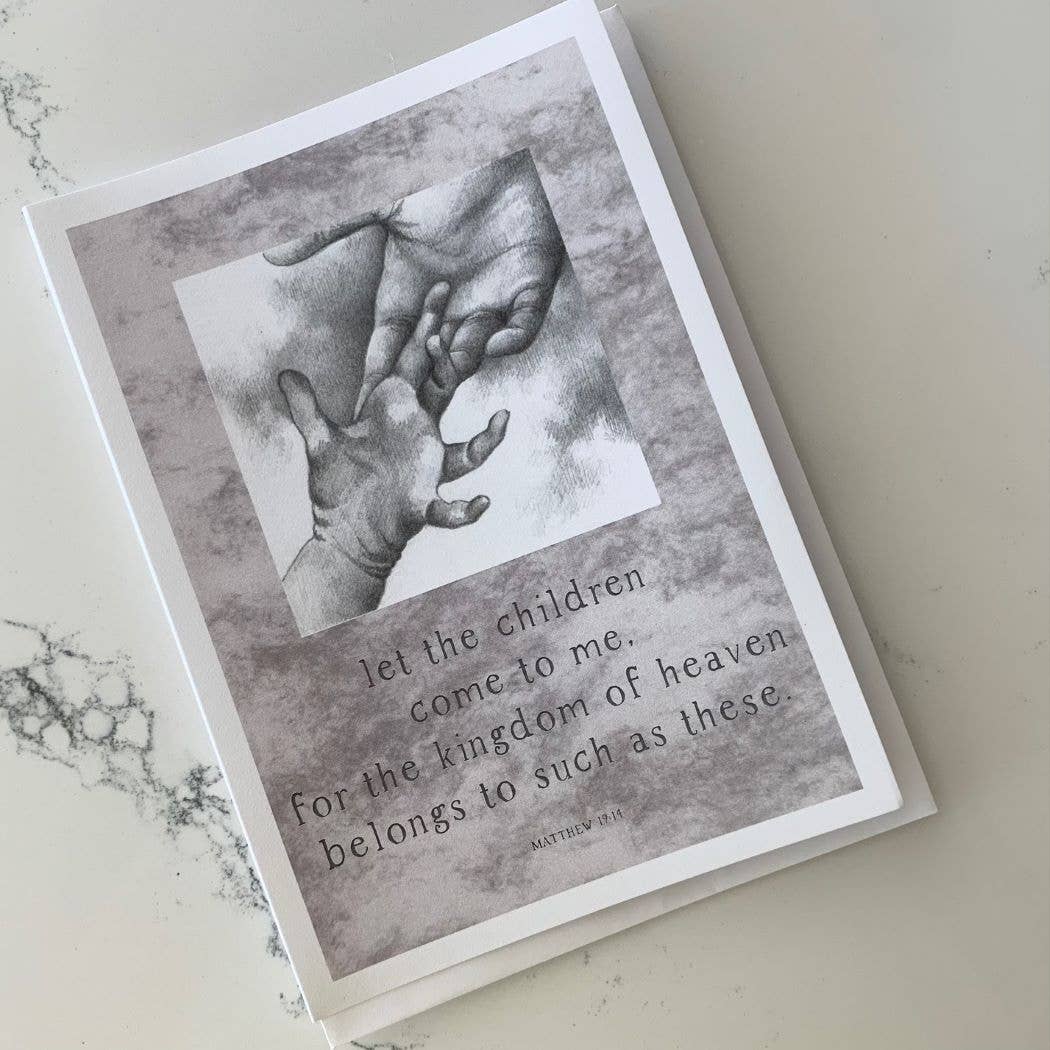 Karen Ritz Cards - Wholesale Sympathy Card - Let the Children Come Sympathy Notecard1