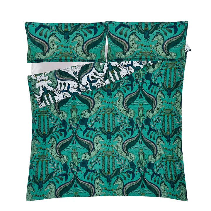 Peacock White Odyssey Bedding Set - UK/EU Sizing for wholesale on Faire23