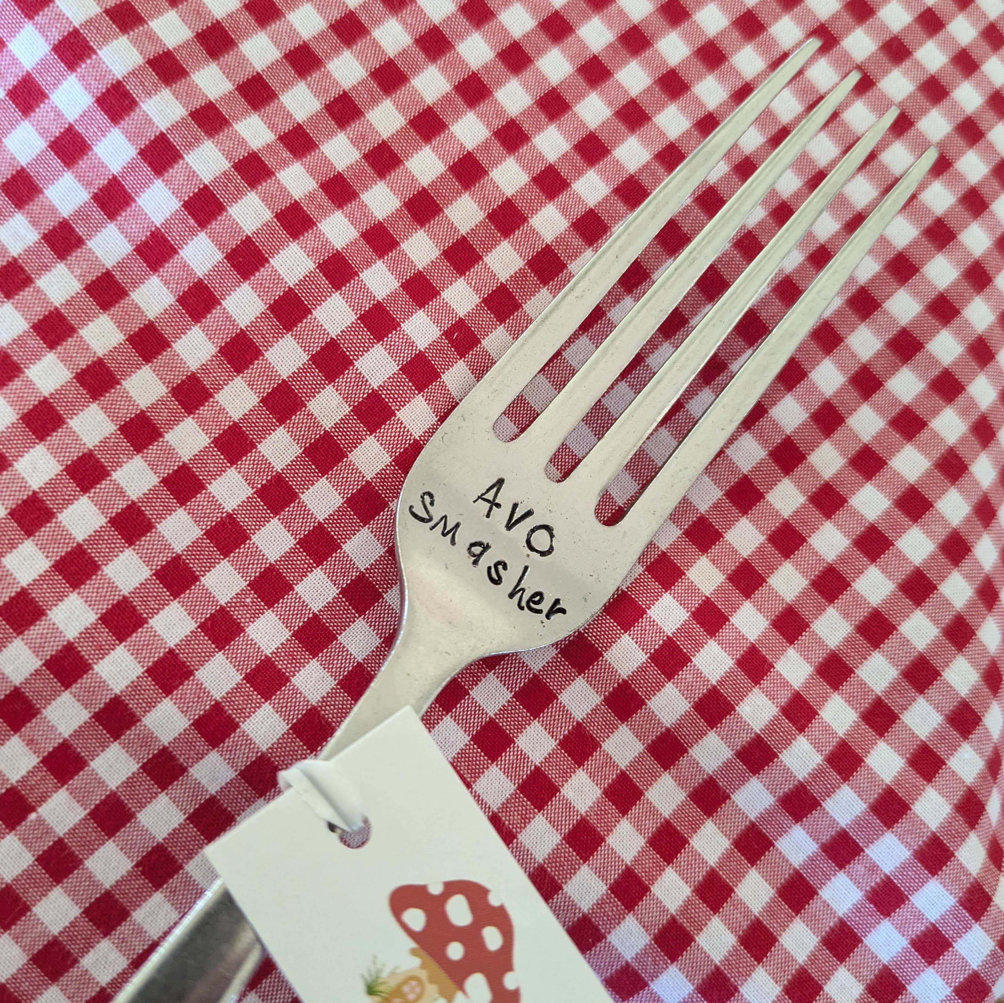Samantha's Studio - Vente Fourchette - Fourchette "AVO Smasher" Quote Cutlery, couverts vintage estampillés4